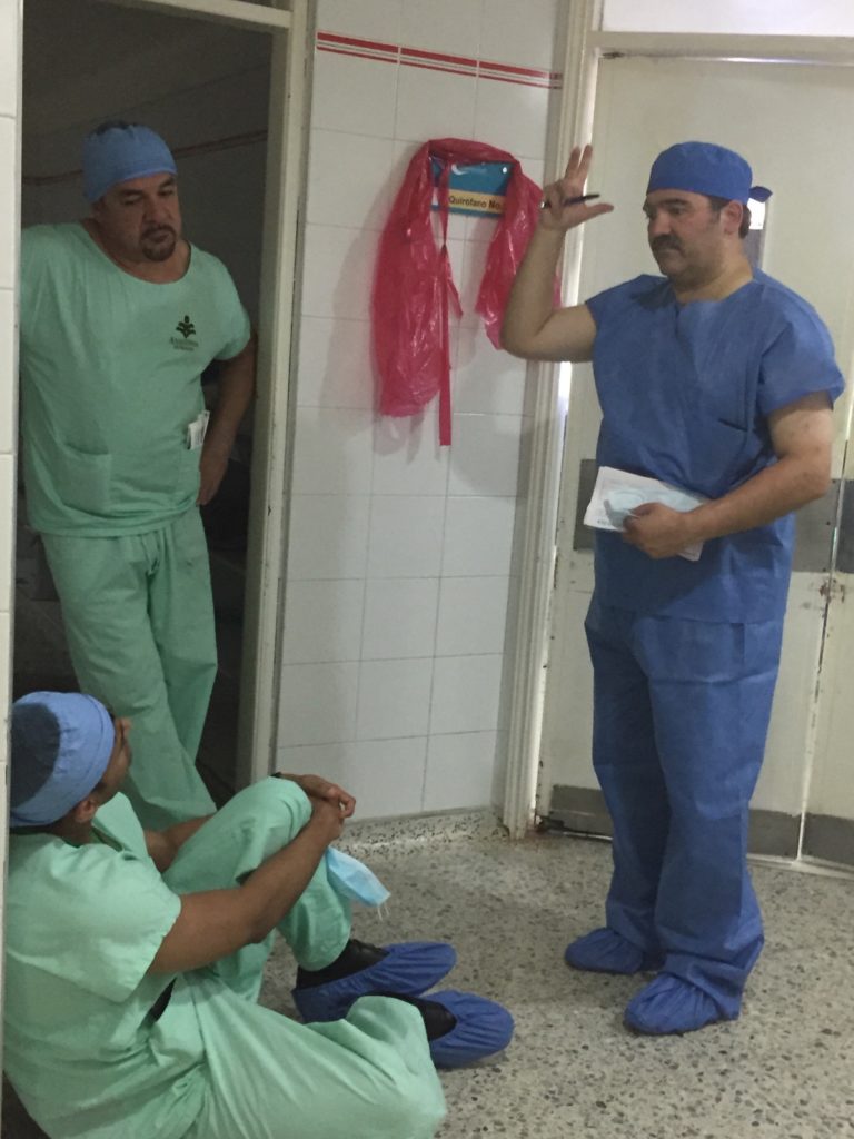 Guajira Colombia Medical Missions Dr. Raul Pena instructing team